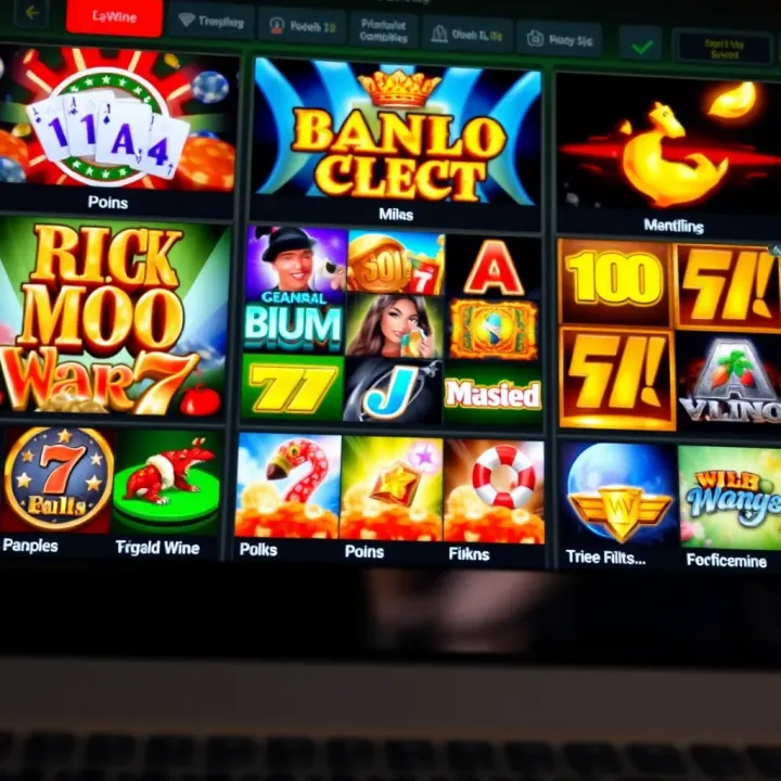 Online casino interface displaying a wide variety of slot games and card games available for Nigerian players