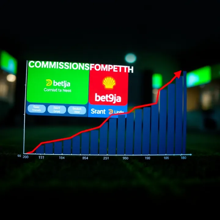 Graph illustrating growth in affiliate marketing commissions from Bet9ja promotions in Nigeria