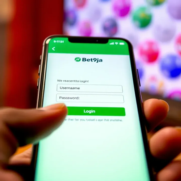 Screenshot showing the Bet9ja old mobile login screen with username and password fields on a mobile device