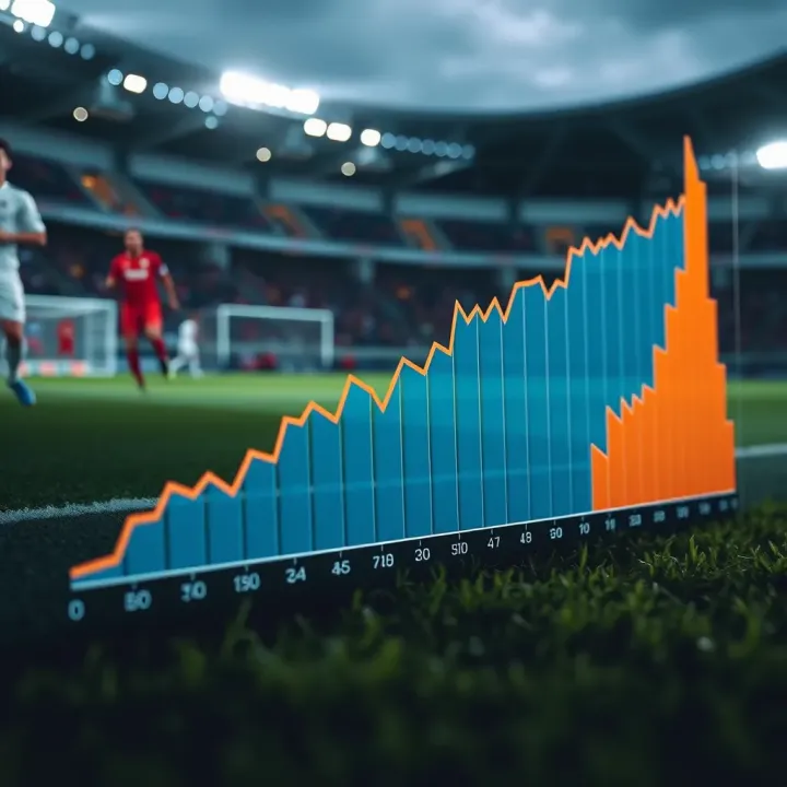 Graph showing statistical data analysis for football score predictions
