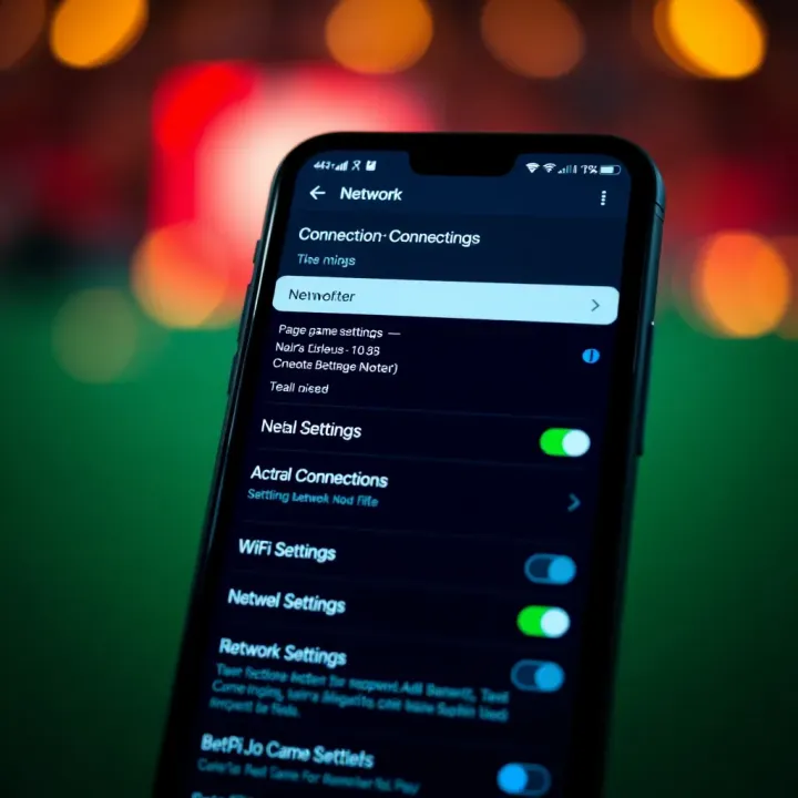 Smartphone displaying network settings and WiFi connection status